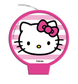 Vela Plana Adesivada Hello Kitty