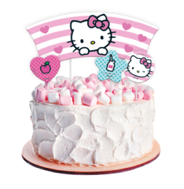 Topper Para Bolo Hello Kitty