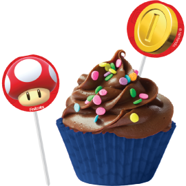 Bandeirinha Para Docinho Mario